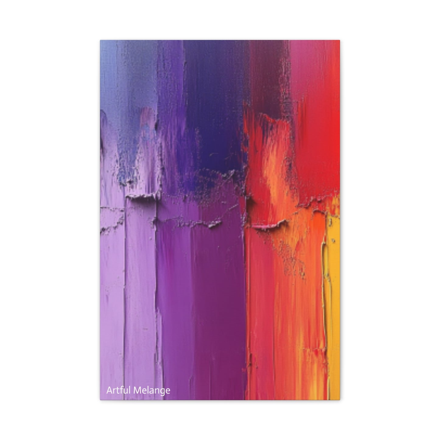 Acrylic Abstract Canvas Print - Homage to the Divine Nine/Red White Purple and Gold 4