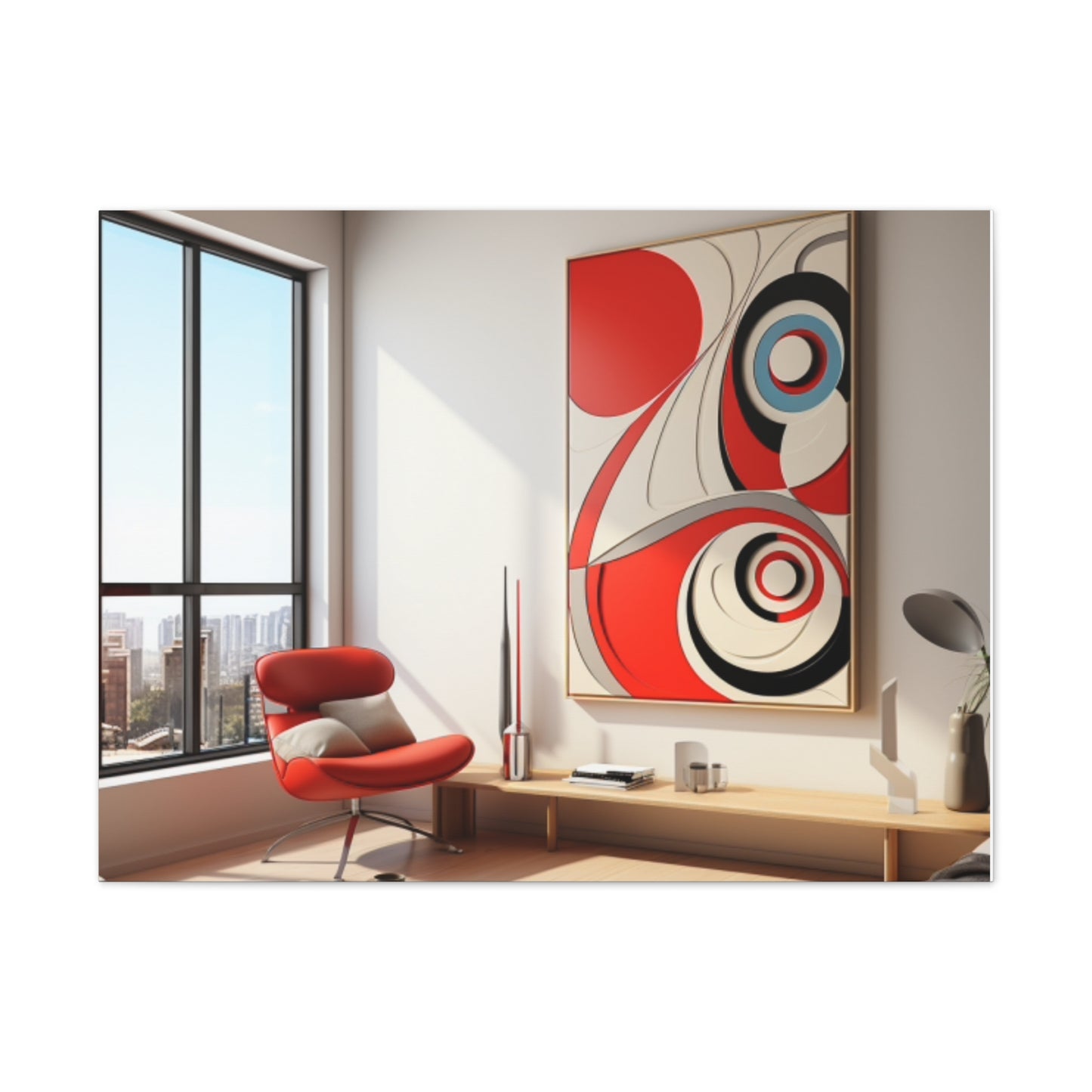 Crimson Elegance: A Symphony of Sophistication Canvas Print