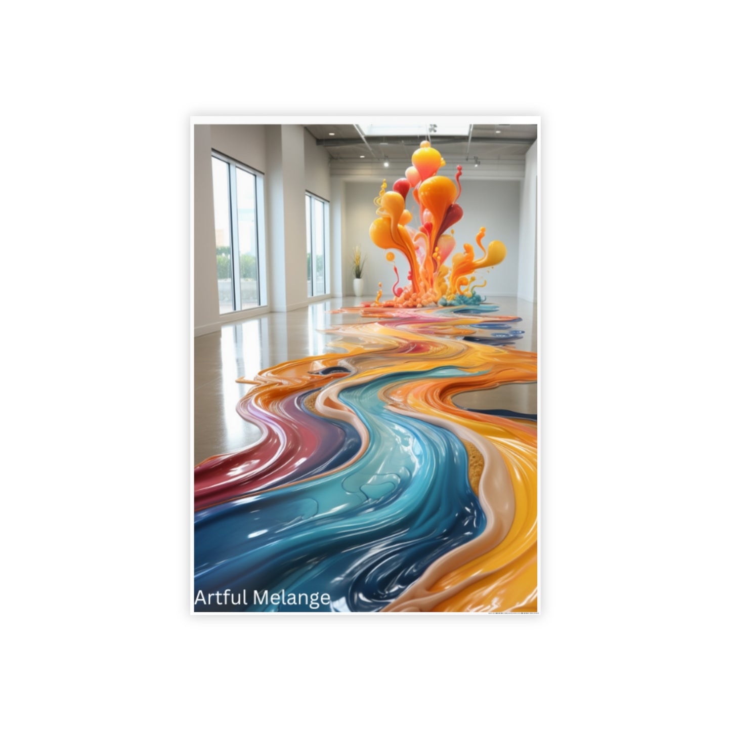 Vibrant Acrylic Canvas Print- Vibrantly Flowing