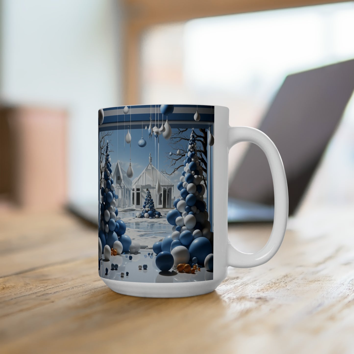 Cozy Holiday Mugs: Embrace the Season with Our Festive Living Scenes 15oz