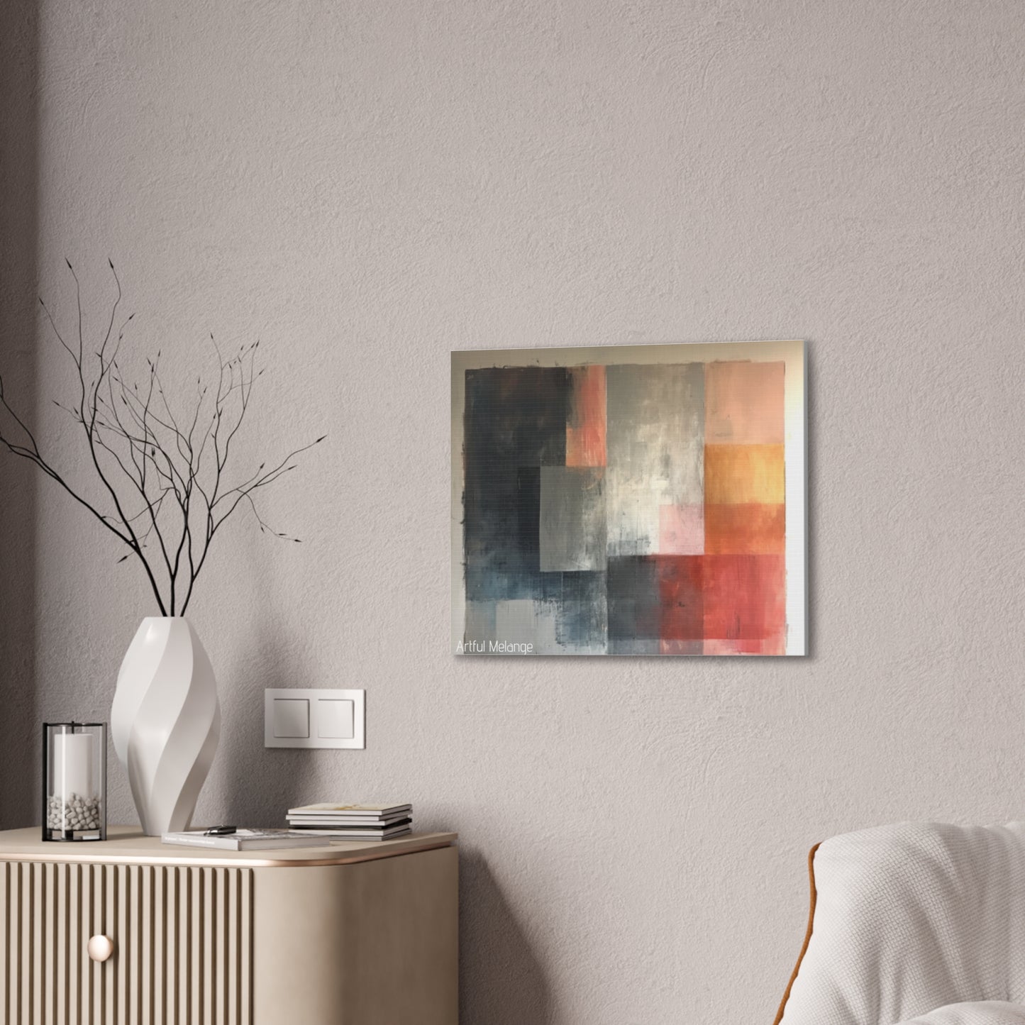 Primary Elegance: A Symphony of Sophistication Canvas Print