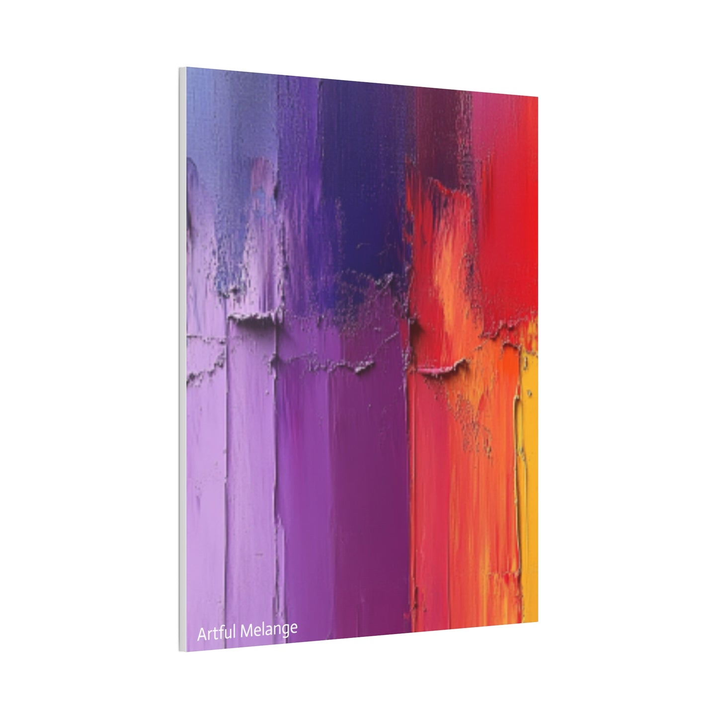 Acrylic Abstract Canvas Print - Homage to the Divine Nine/Red White Purple and Gold 4