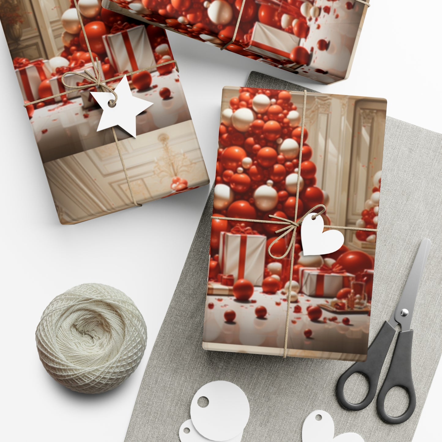 Elegant Red Holiday Wrapping Paper Collection – Elevate Your Gifts with Sophisticated Style