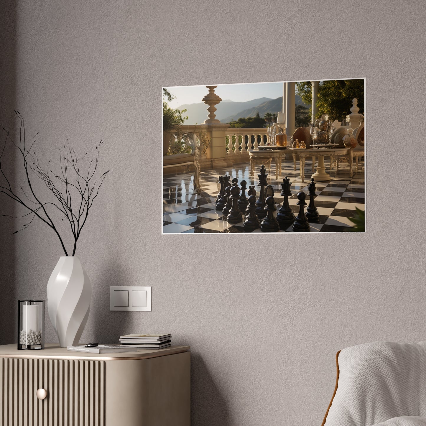 Grandmaster Majesty- Chess Set Poster Print Series