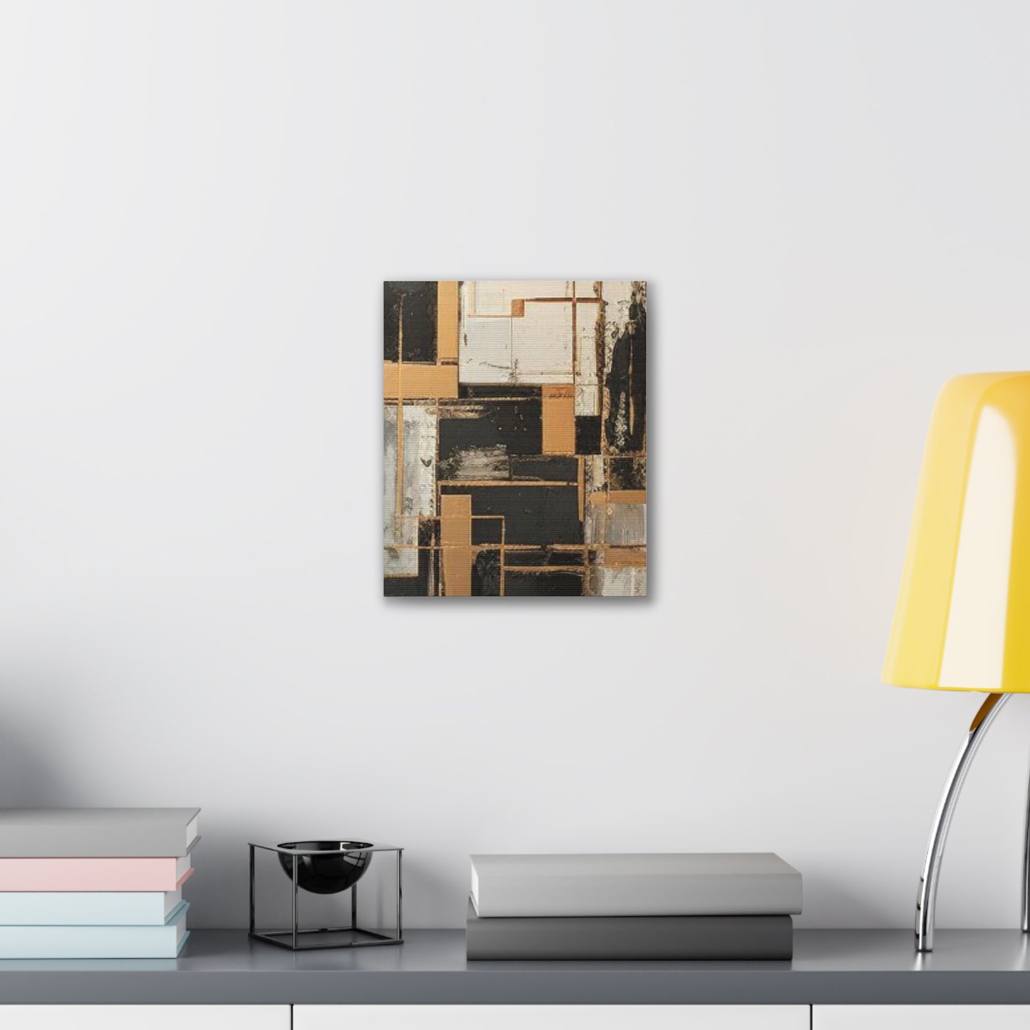 Gold and Black Elegance: A Symphony of Sophistication Canvas Print