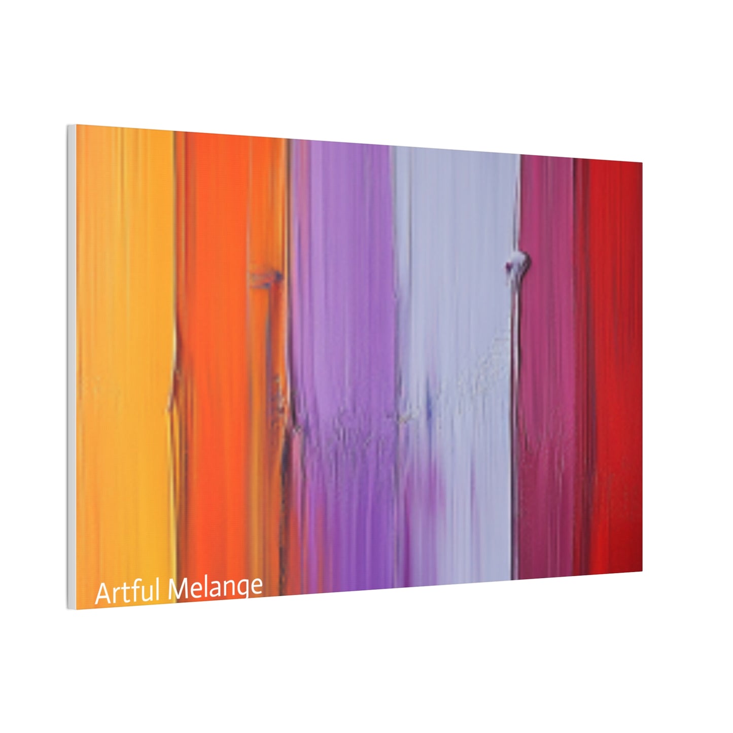 Acrylic Abstract Canvas Print - Homage to the Divine Nine/Red White Purple and Gold 5