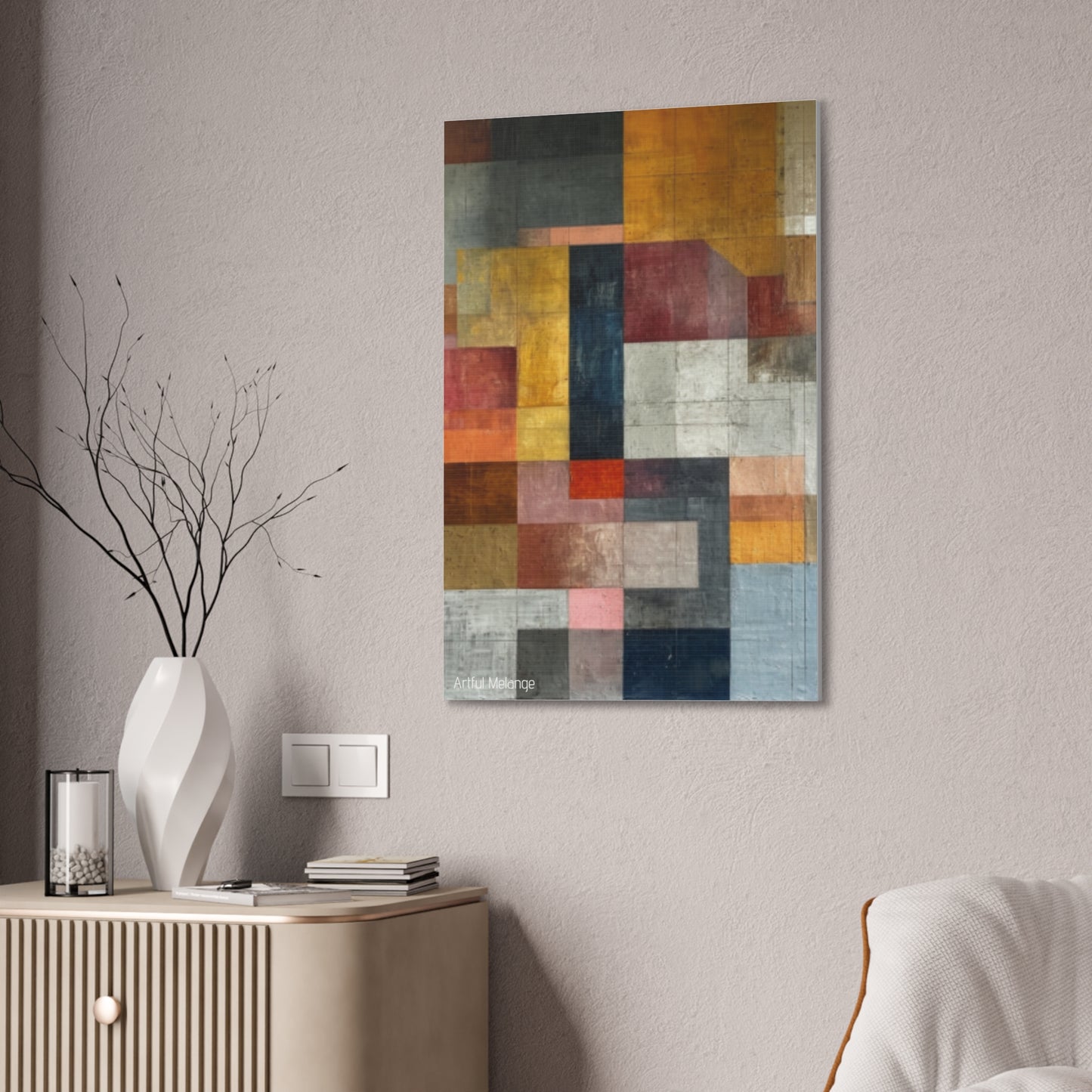 Primary Elegance: A Symphony of Sophistication Canvas Print