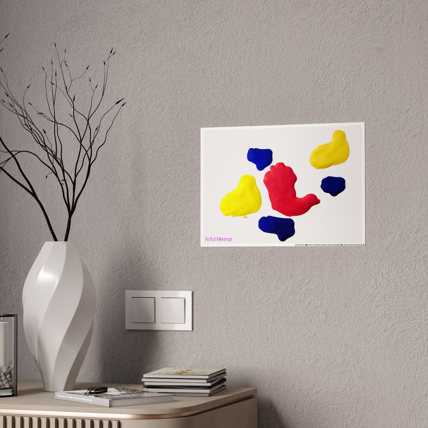 Gleaming Acrylic Abstract Poster: A Spectrum of Colorful Elegance