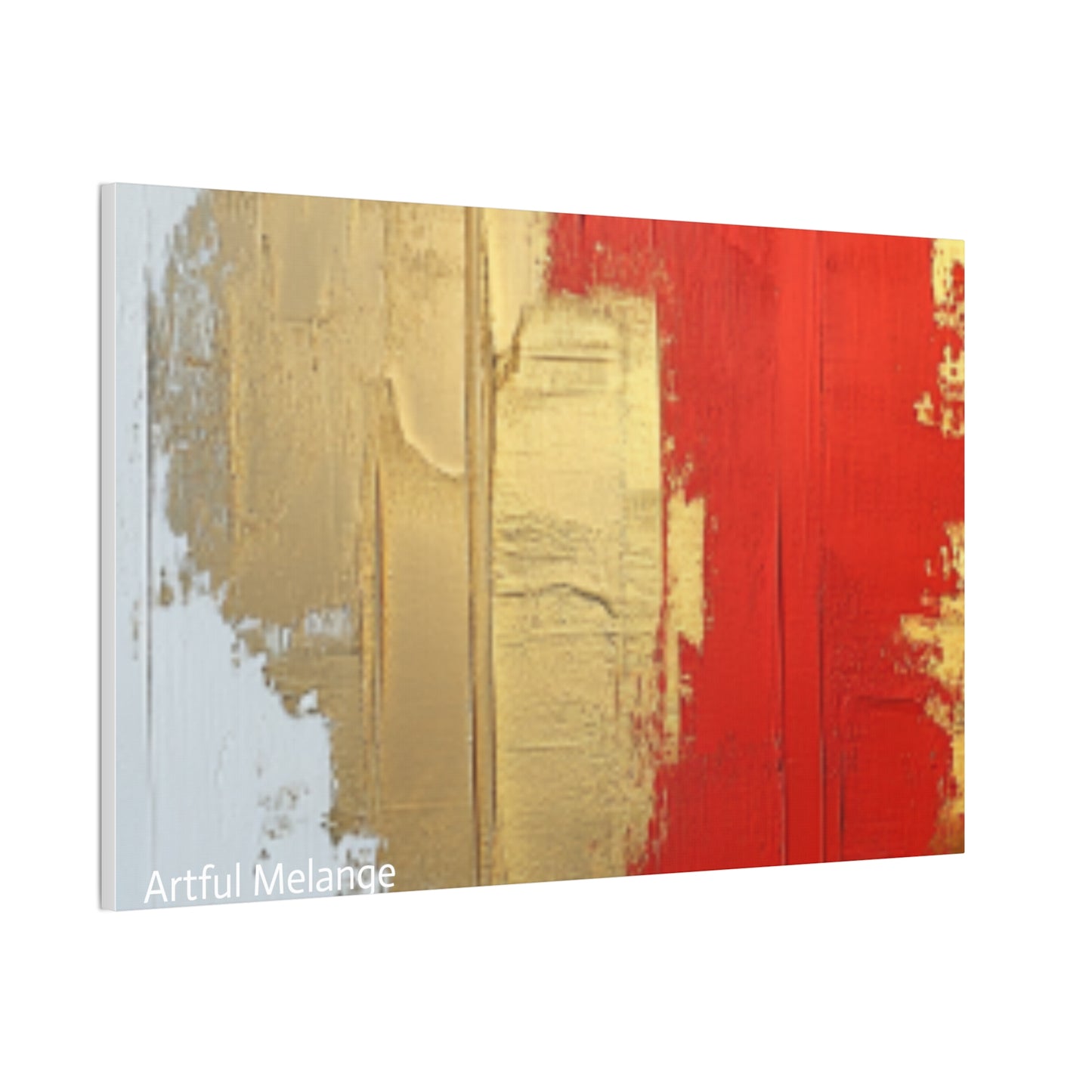 Acrylic Abstract Canvas Print - Homage to the Divine Nine/Red White and Gold 2