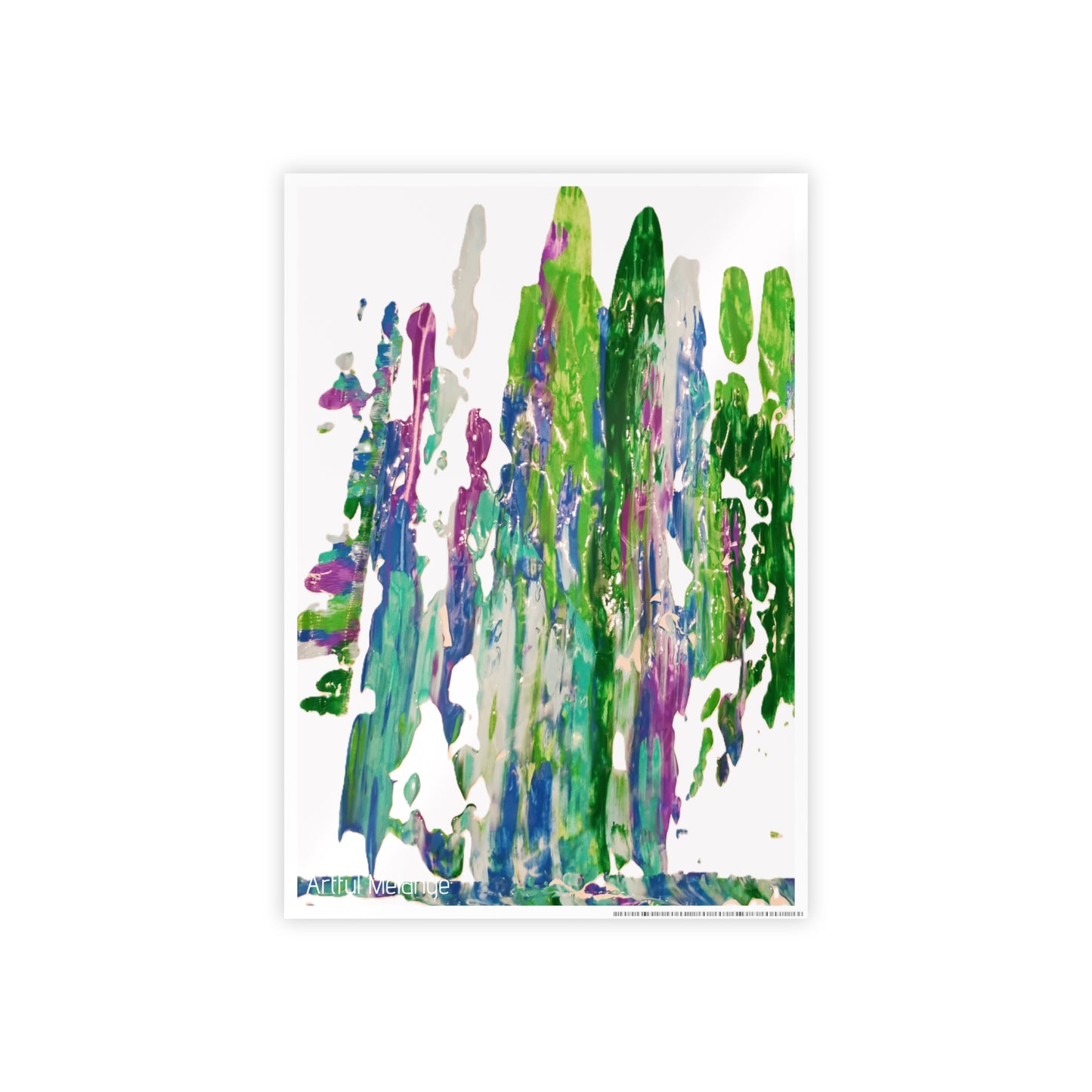 Gleaming Acrylic Abstract Poster: A Spectrum of Colorful Elegance