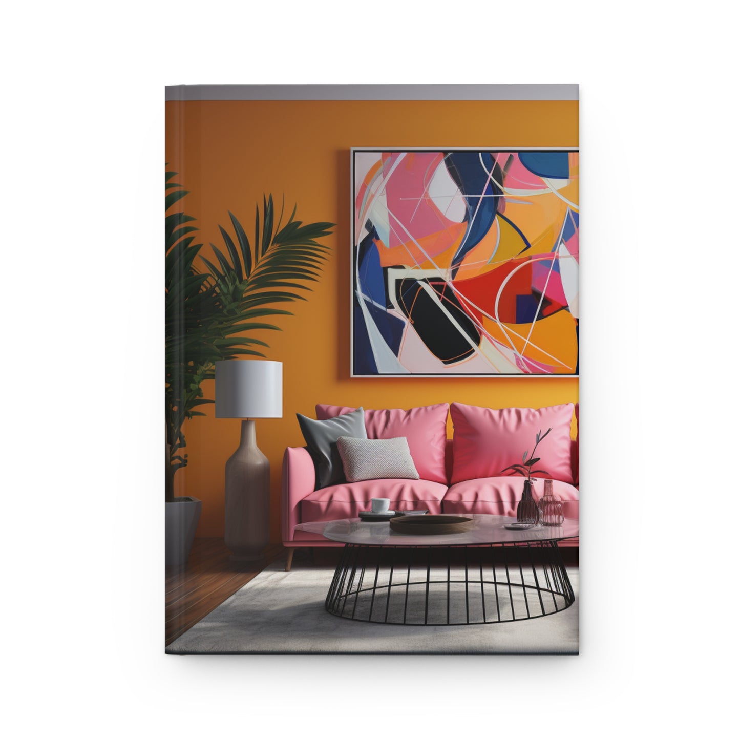 Abstract Elegance: Living Room Harmony Hardcover Journal