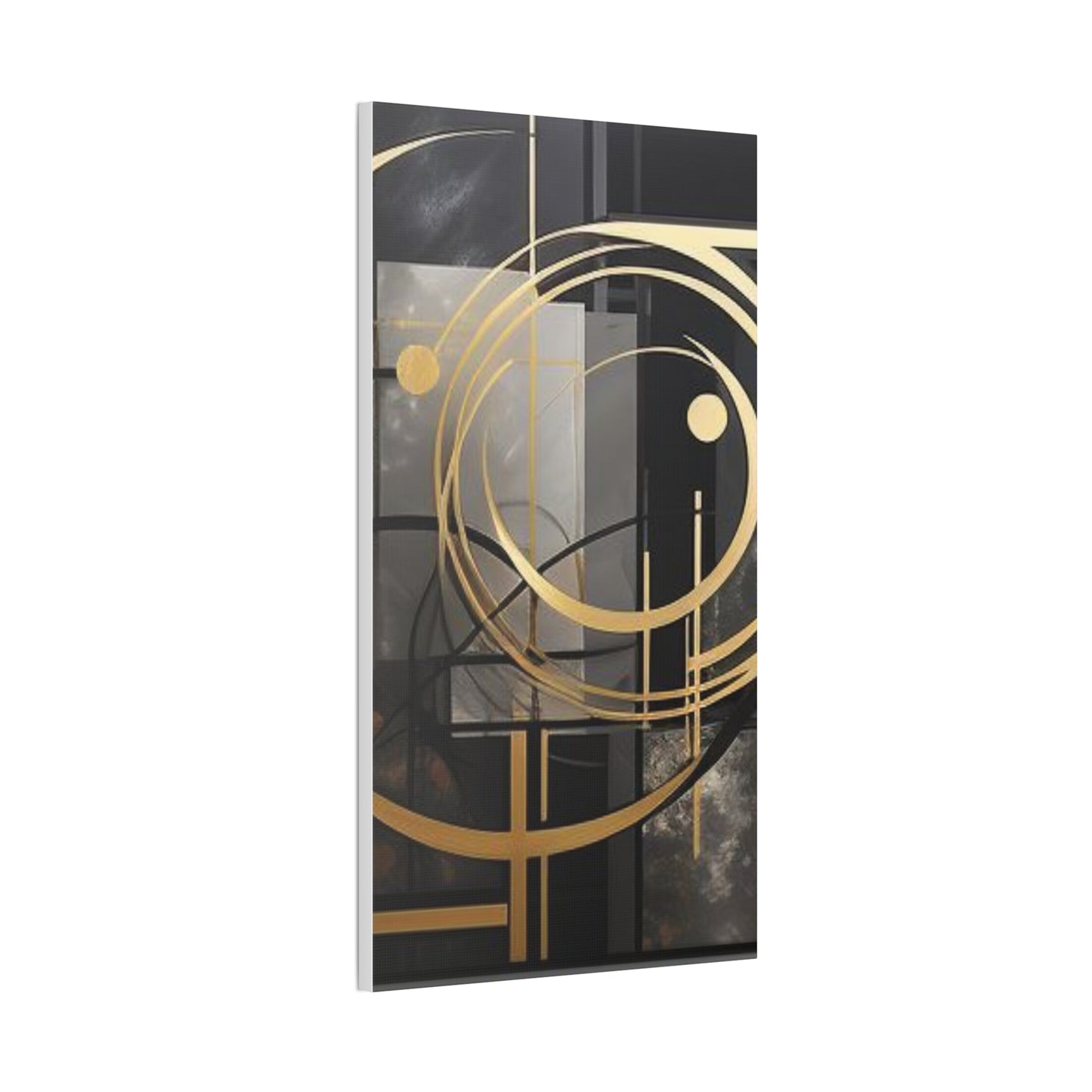 Gold and Black Elegance: A Symphony of Sophistication Canvas Print