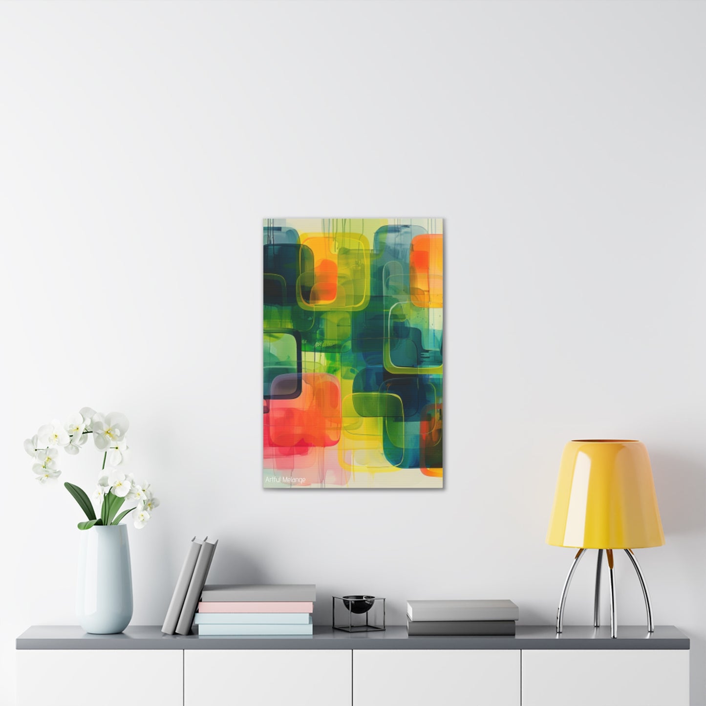 Primary Elegance: A Symphony of Sophistication Canvas Print