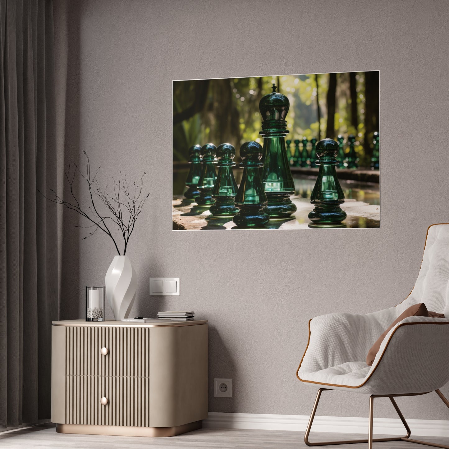 Grandmaster Majesty- Chess Set Poster Print Series