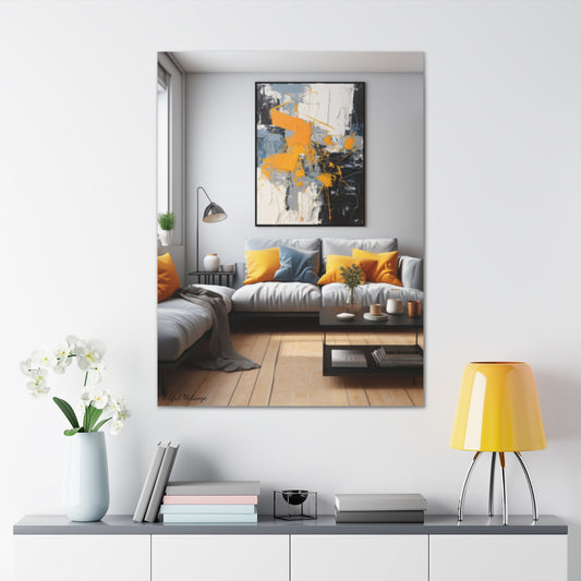 Timeless Elegance: Refined Yellow Hues Canvas Print for Sophisticated Living Spaces