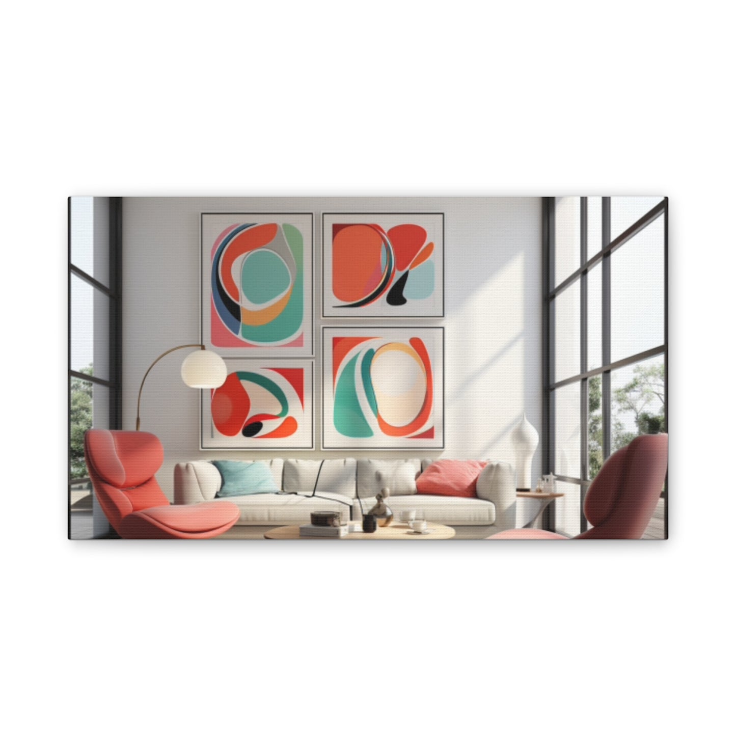 Timeless Elegance: Refined Pink Hues Canvas Print for Sophisticated Living Spaces