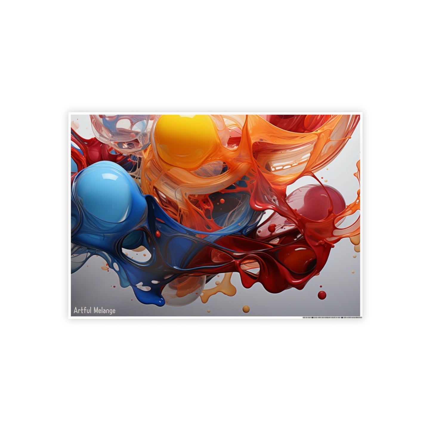 Gleaming   Acrylic Abstract Poster: A Spectrum of Colorful Elegance