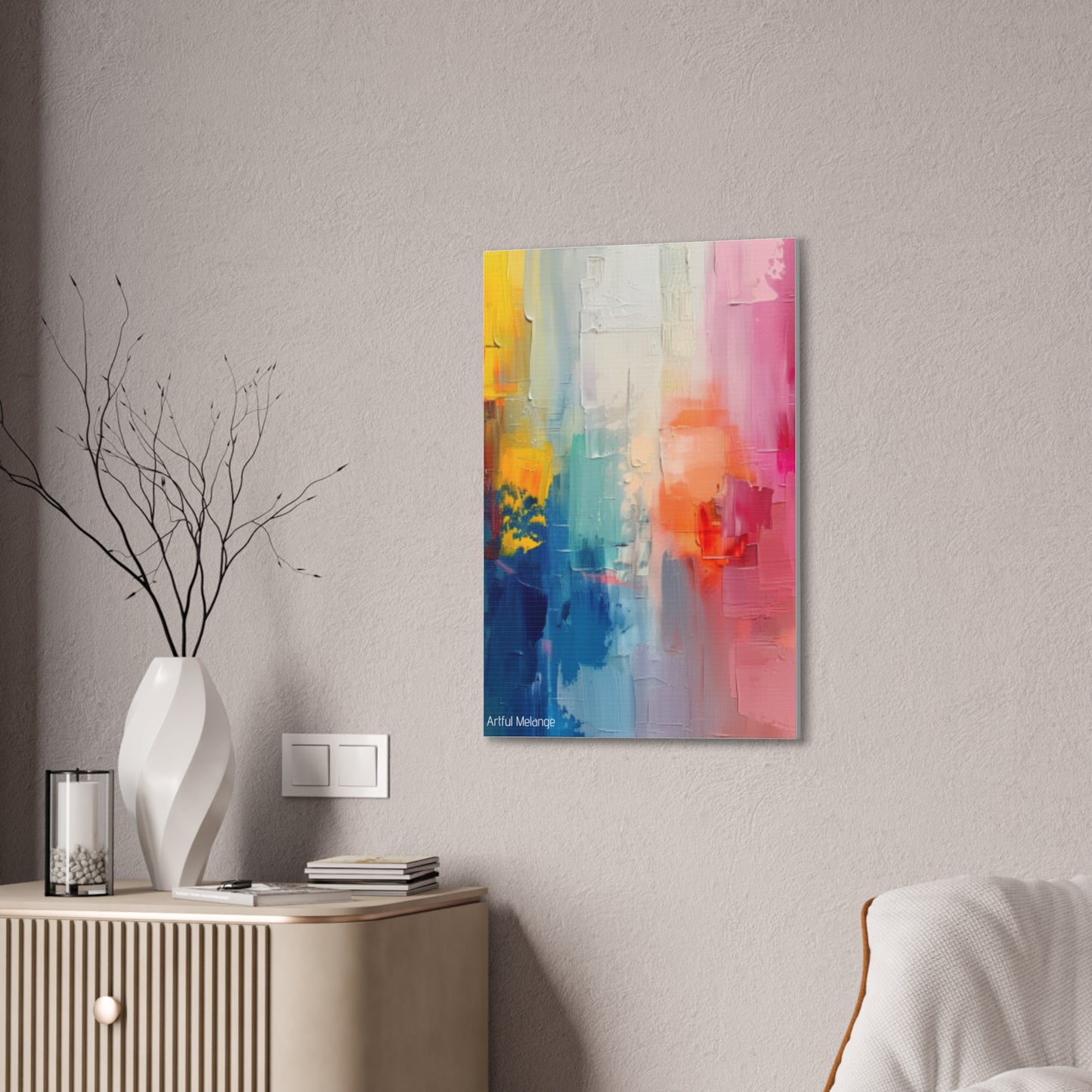 Primary Elegance: A Symphony of Sophistication Canvas Print