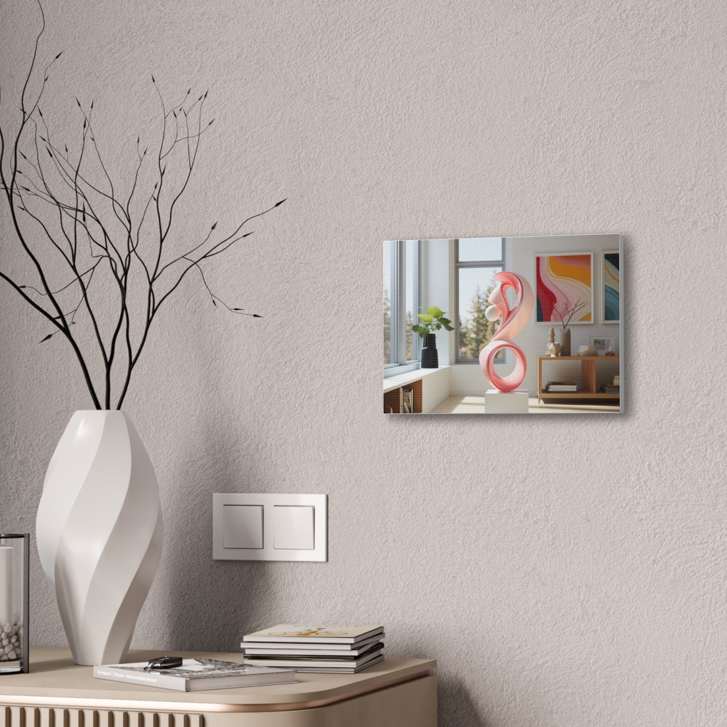 Timeless Elegance: Refined Pink Hues Canvas Print for Sophisticated Living Spaces