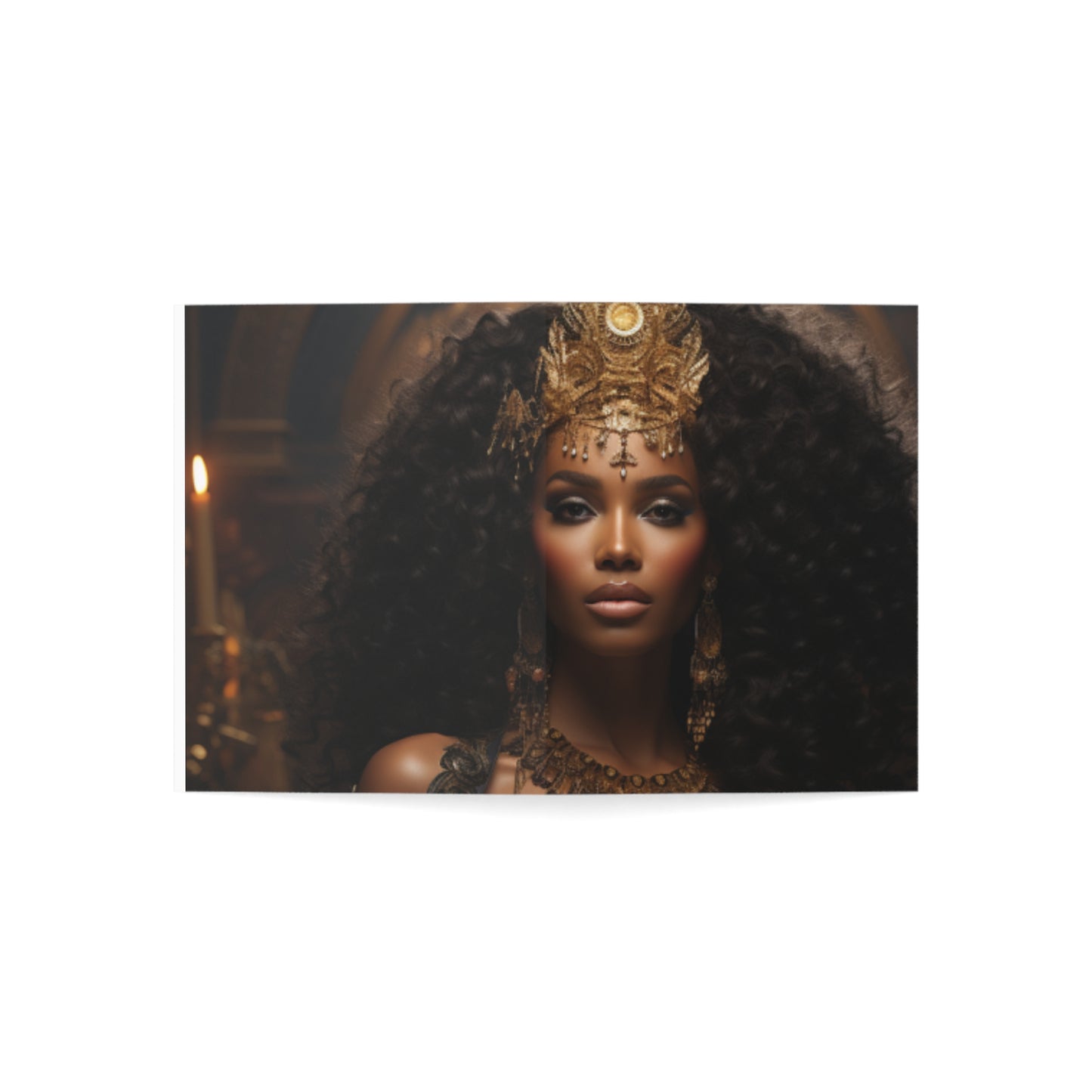 A Tapestry of Grace: Note Cards Showcasing Regal Black Women as African Royalty (1, 10, 30, and 50pcs)