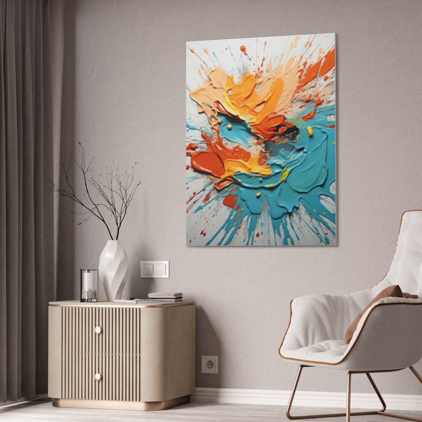 Primary Elegance: A Symphony of Sophistication Canvas Print