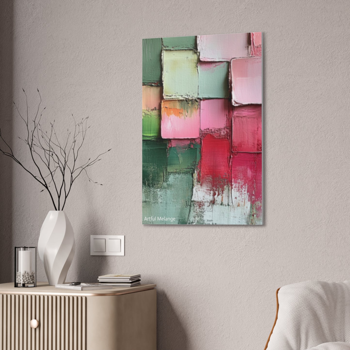 Acrylic Abstract Canvas Print - Richly Textured Artistry