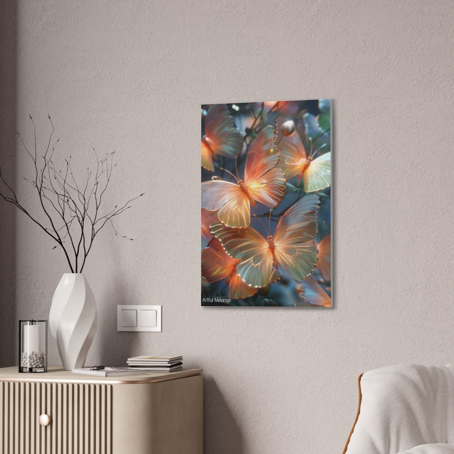 Fluttering Dreams: Butterfly Canvas Print Collection