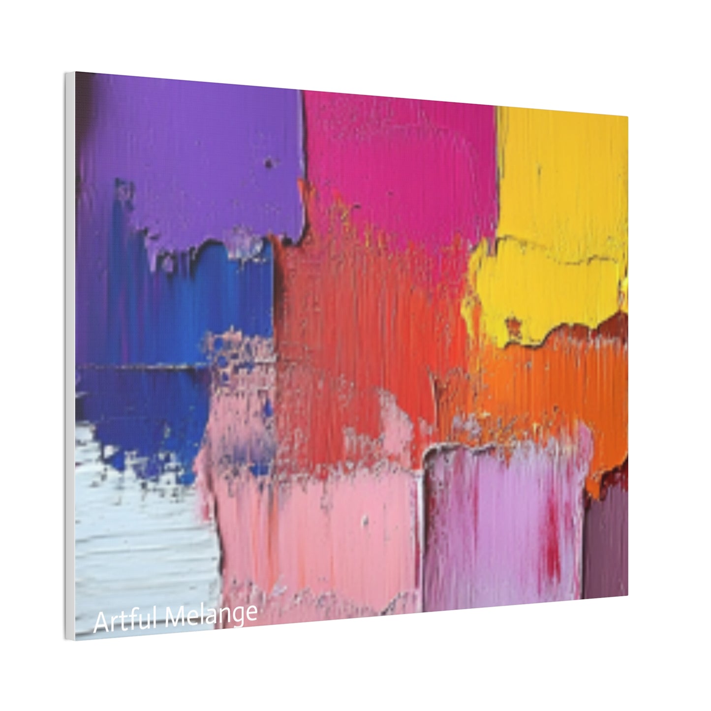 Acrylic Abstract Canvas Print - Homage to the Divine Nine/Gold Purple Pink and Green 4