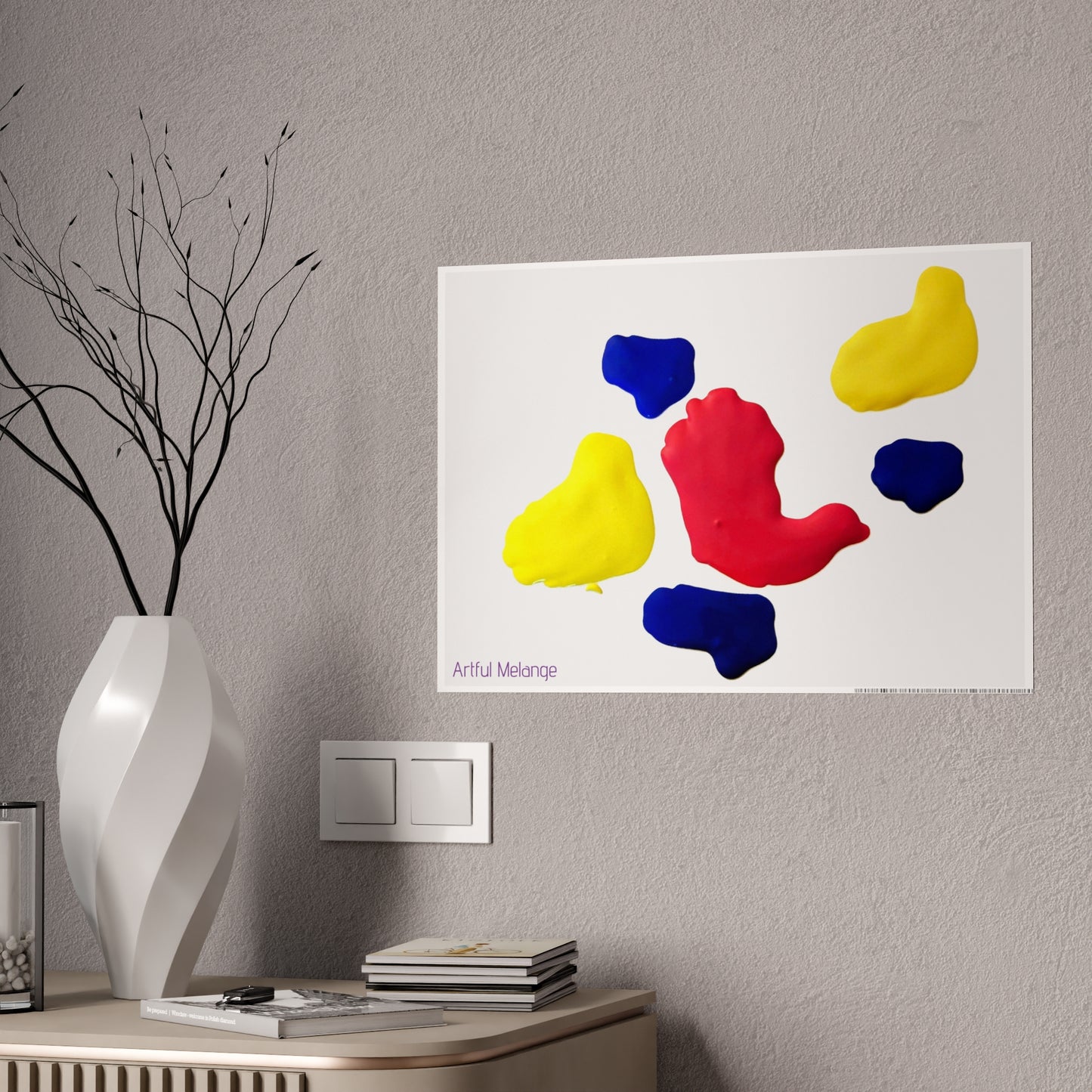 Gleaming Acrylic Abstract Poster: A Spectrum of Colorful Elegance