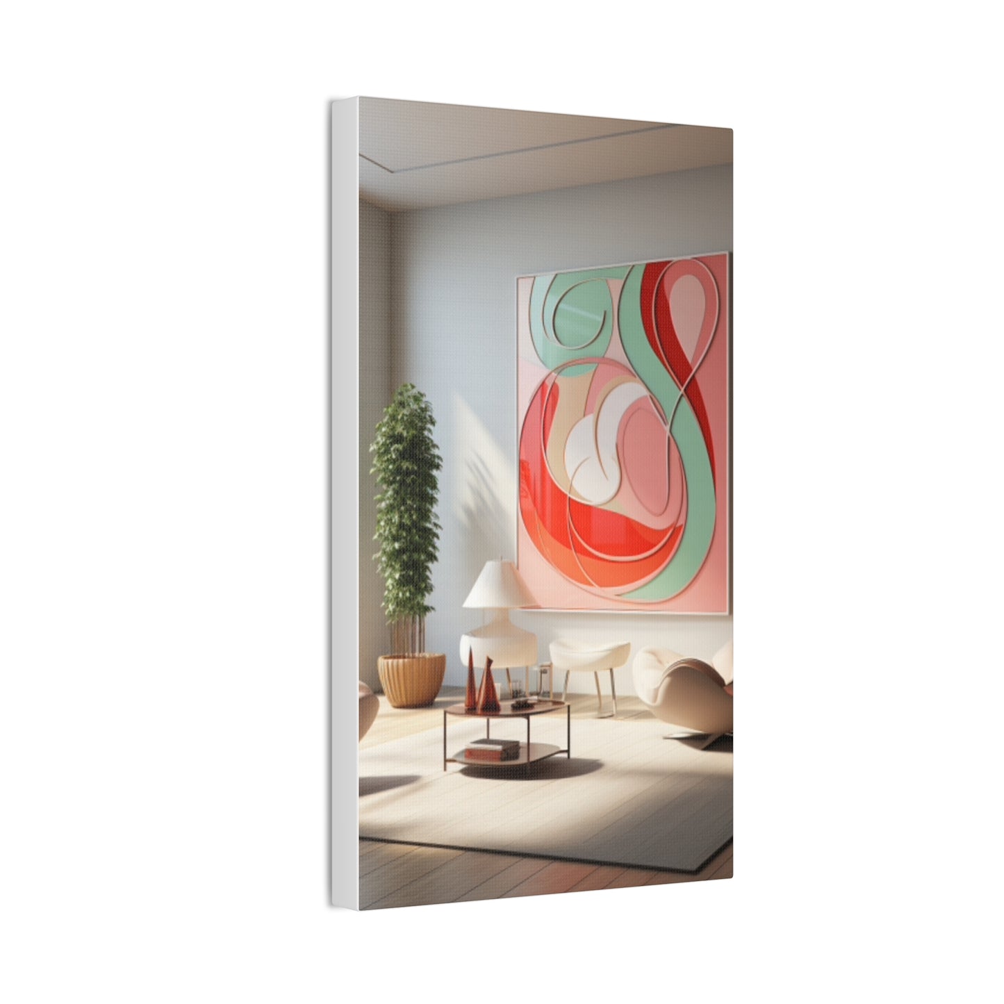 Timeless Elegance: Refined Pink Hues Canvas Print for Sophisticated Living Spaces