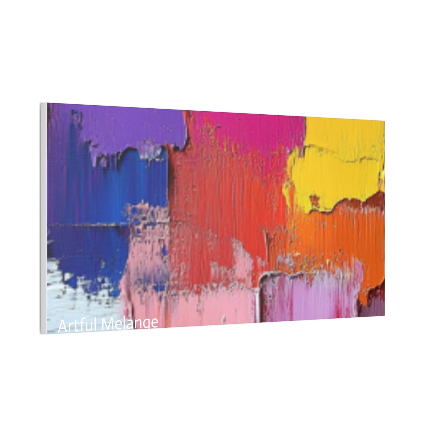 Acrylic Abstract Canvas Print - Homage to the Divine Nine/Gold Purple Pink and Green 4