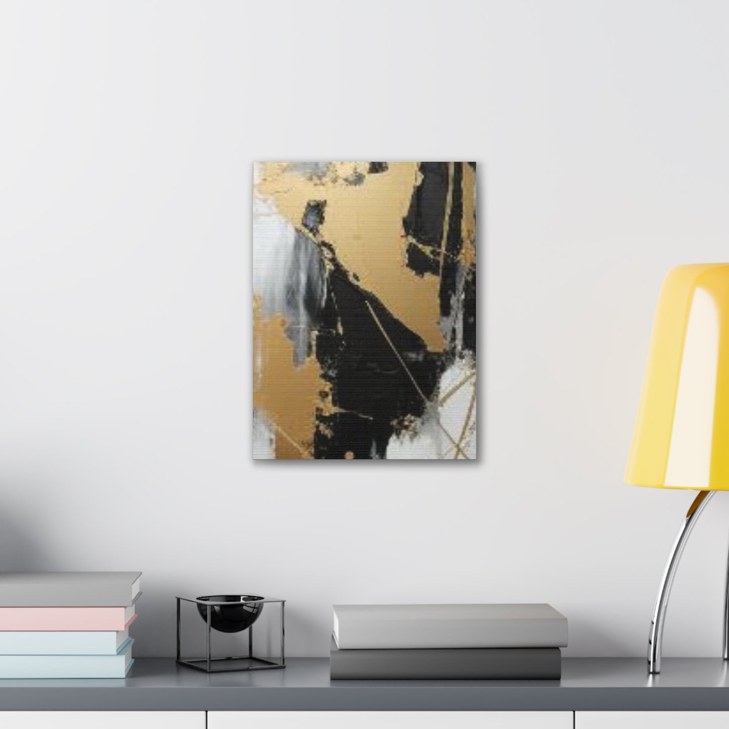 Gold and Black Elegance: A Symphony of Sophistication Canvas Print