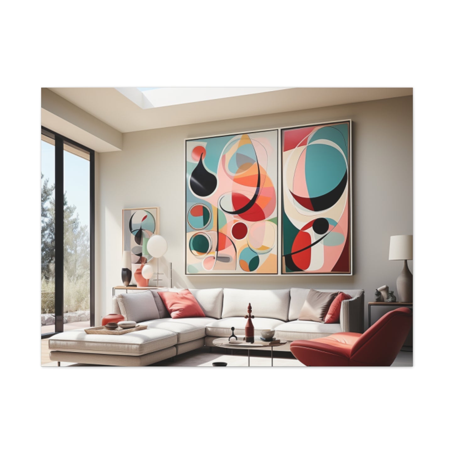 Timeless Elegance: Refined Pink Hues Canvas Print for Sophisticated Living Spaces