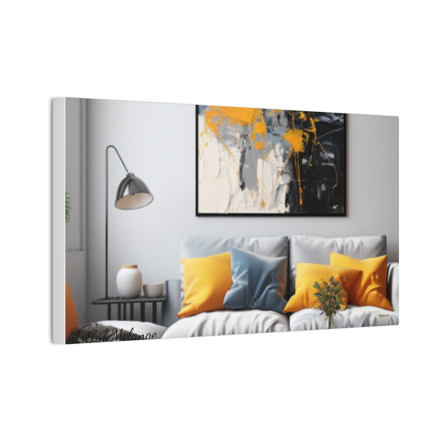 Timeless Elegance: Refined Yellow Hues Canvas Print for Sophisticated Living Spaces