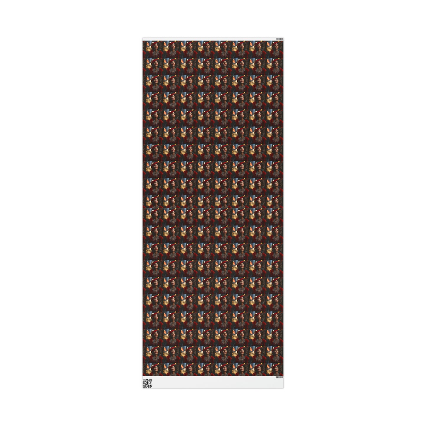 Afro-Centric Queen Claus Holiday Wrapping Paper - Dark & Rich Textured Design