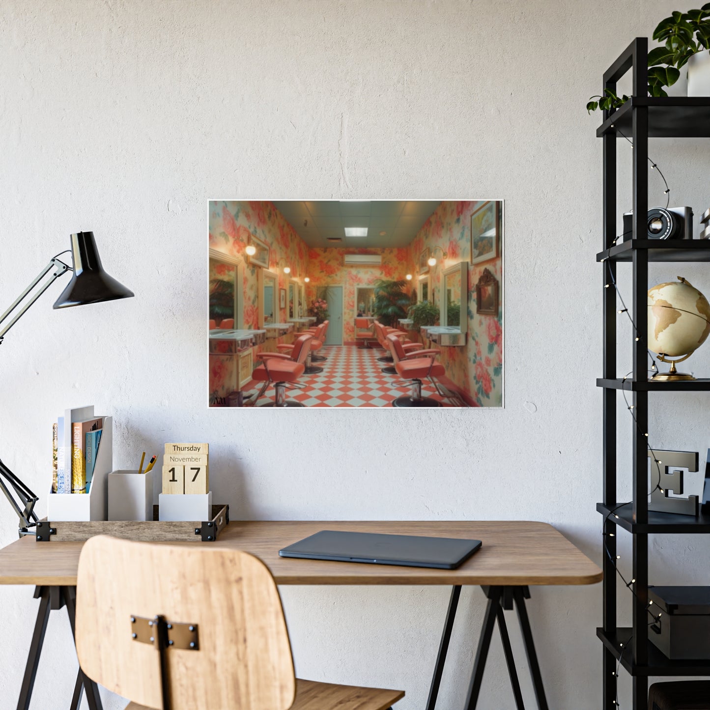 Black Hair Salon Interiors: Poster Prints Celebrating Style