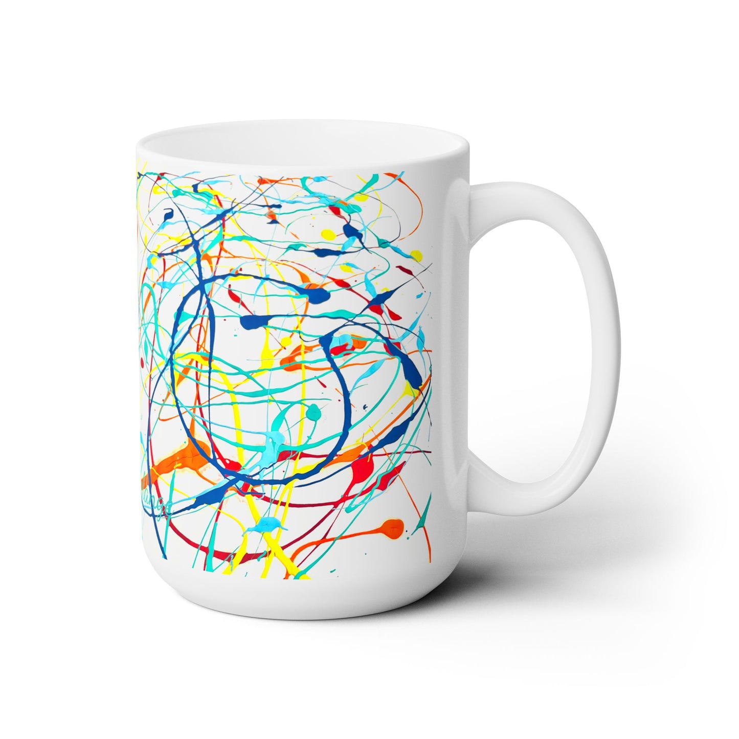 Artsy Abstract Ceramic Mug 15oz