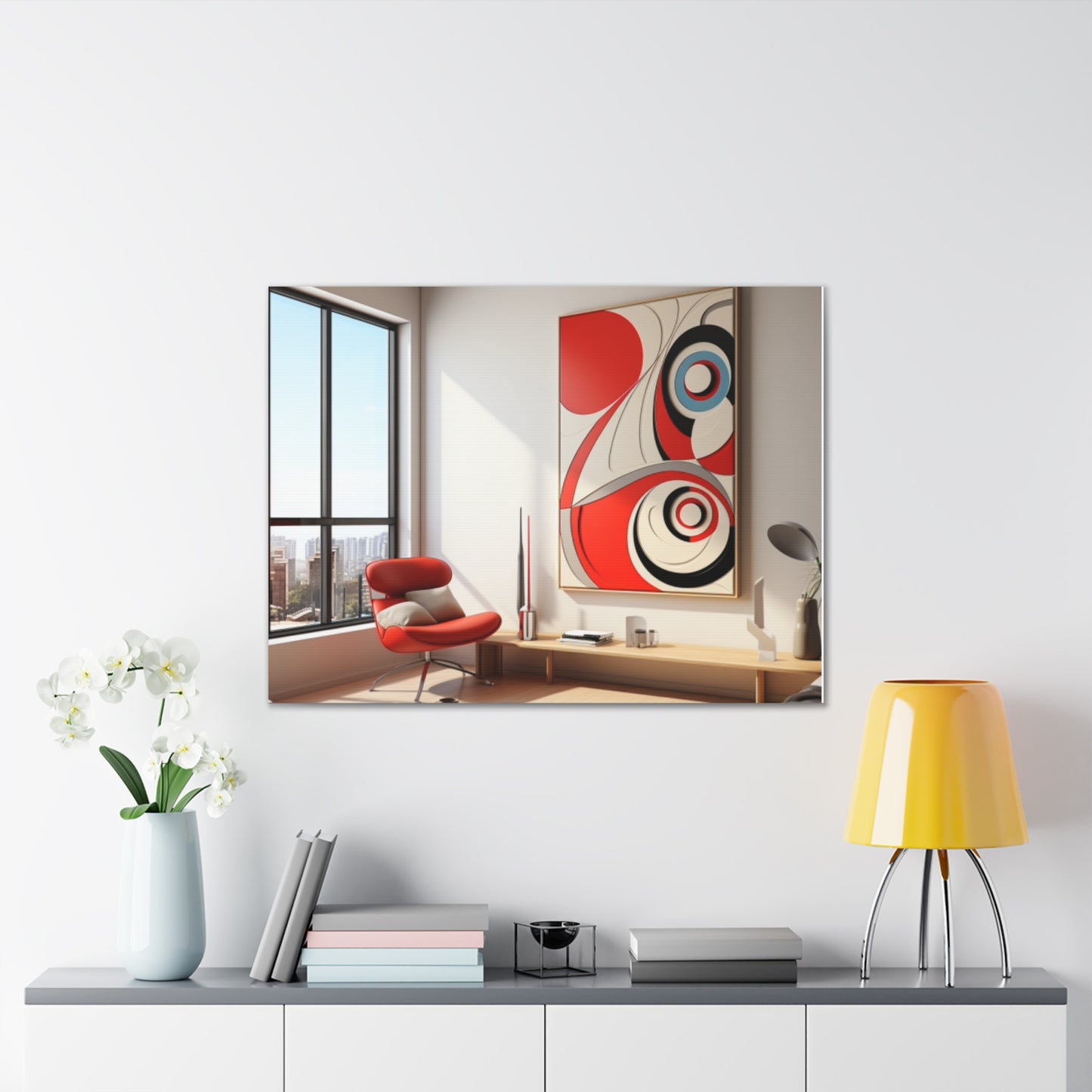 Crimson Elegance: A Symphony of Sophistication Canvas Print