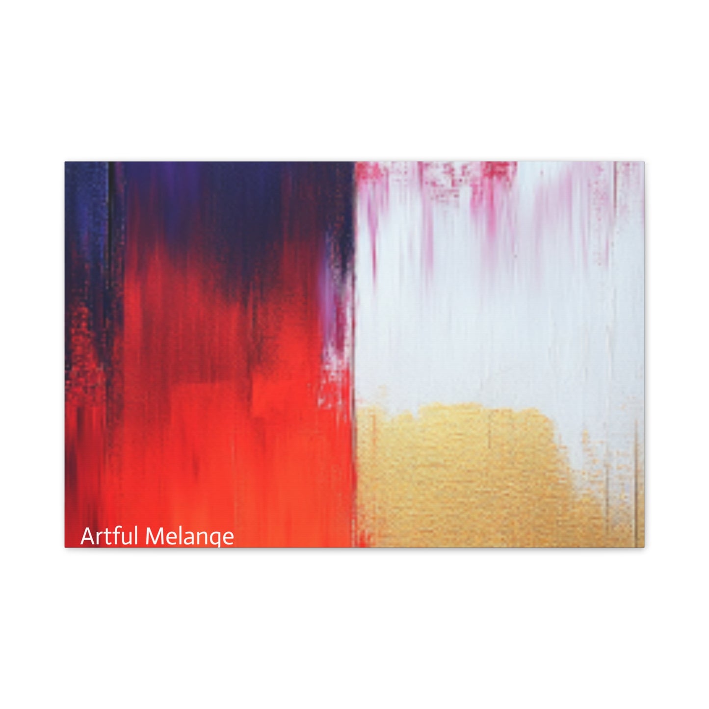 Acrylic Abstract Canvas Print - Homage to the Divine Nine/Red White Purple and Gold 2