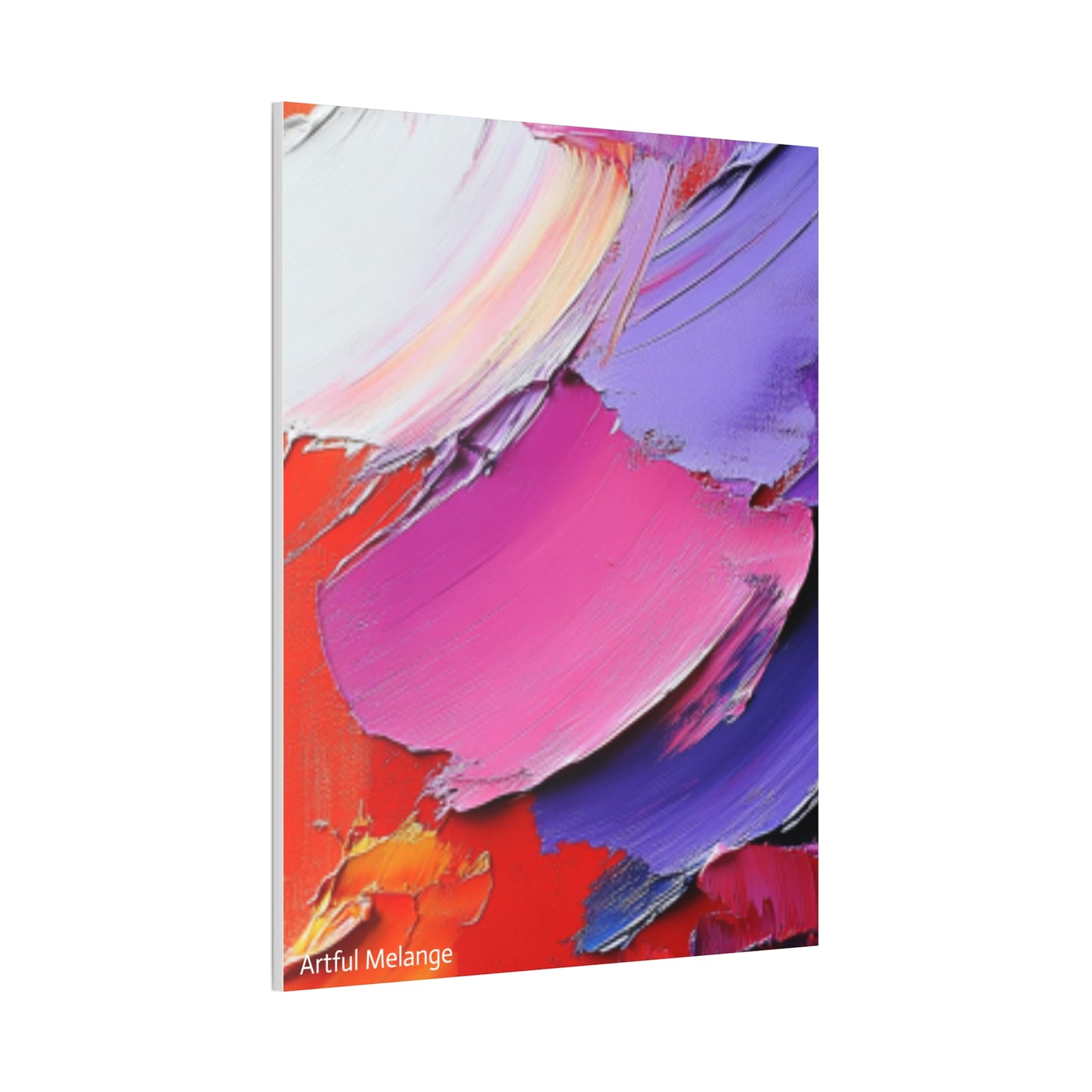 Acrylic Abstract Canvas Print - Homage to the Divine Nine/Red White Purple and Gold 10