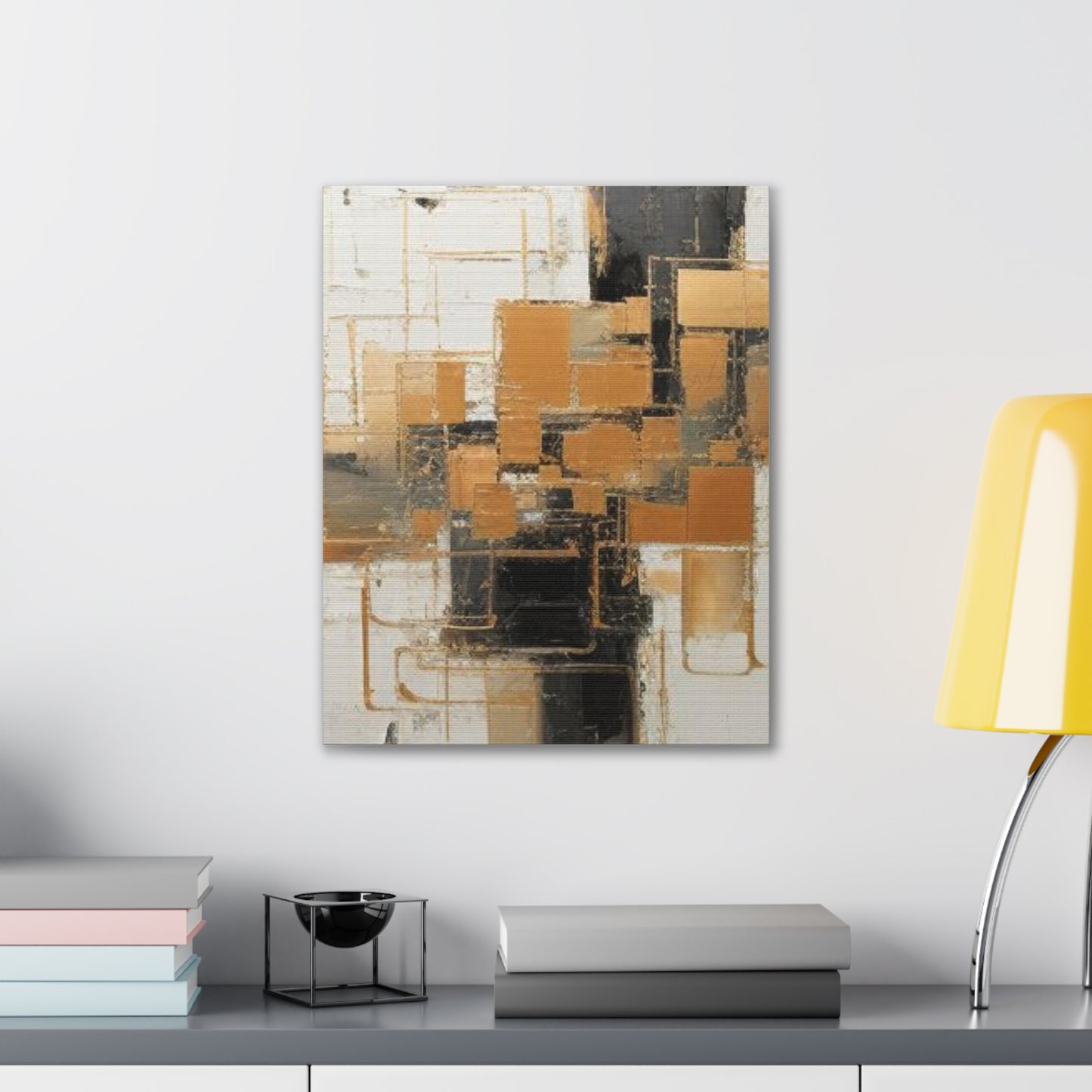 Gold and Black Elegance: A Symphony of Sophistication Canvas Print