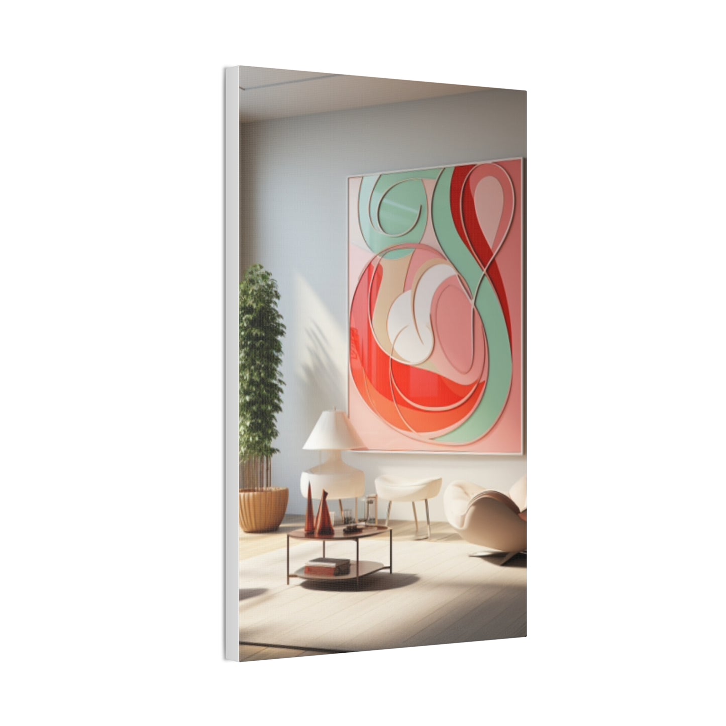 Timeless Elegance: Refined Pink Hues Canvas Print for Sophisticated Living Spaces