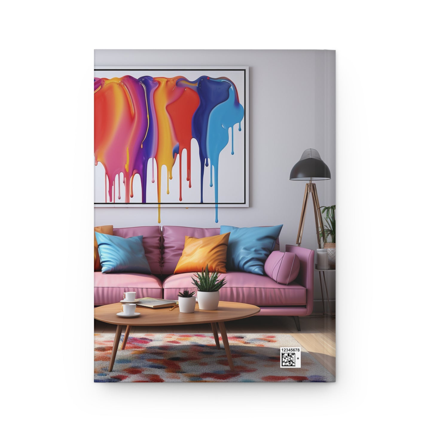 Abstract Elegance: Living Room Harmony Hardcover Journal