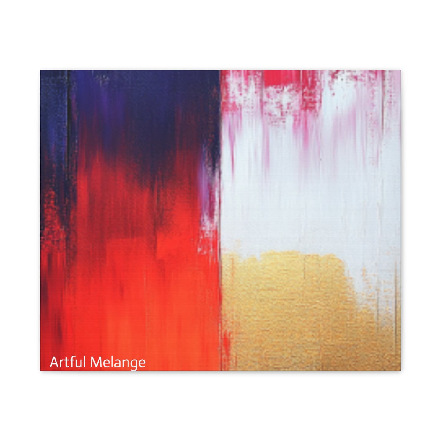 Acrylic Abstract Canvas Print - Homage to the Divine Nine/Red White Purple and Gold 2