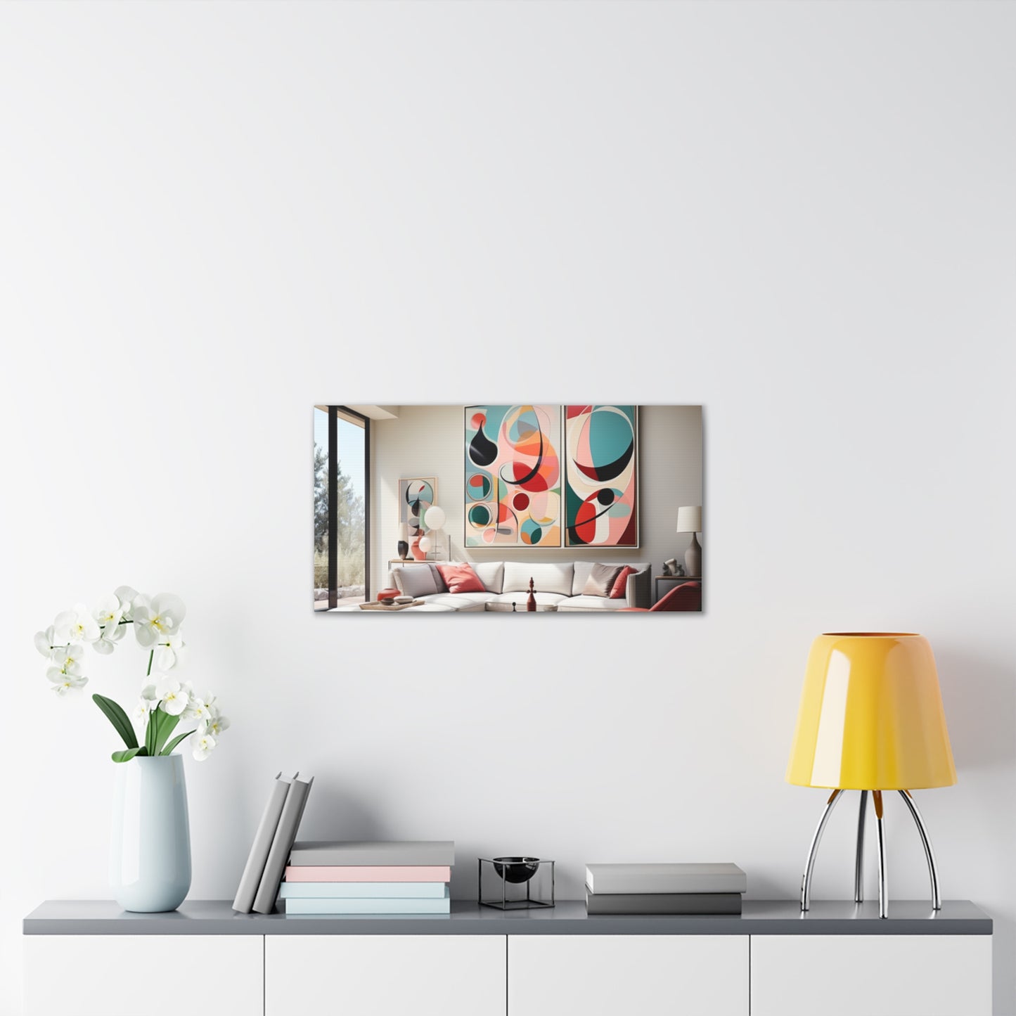 Timeless Elegance: Refined Pink Hues Canvas Print for Sophisticated Living Spaces