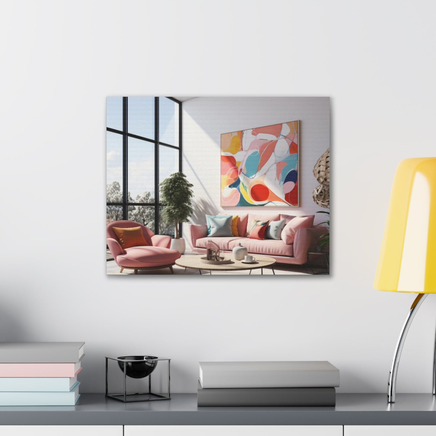 Timeless Elegance: Refined Pink Hues Canvas Print for Sophisticated Living Spaces