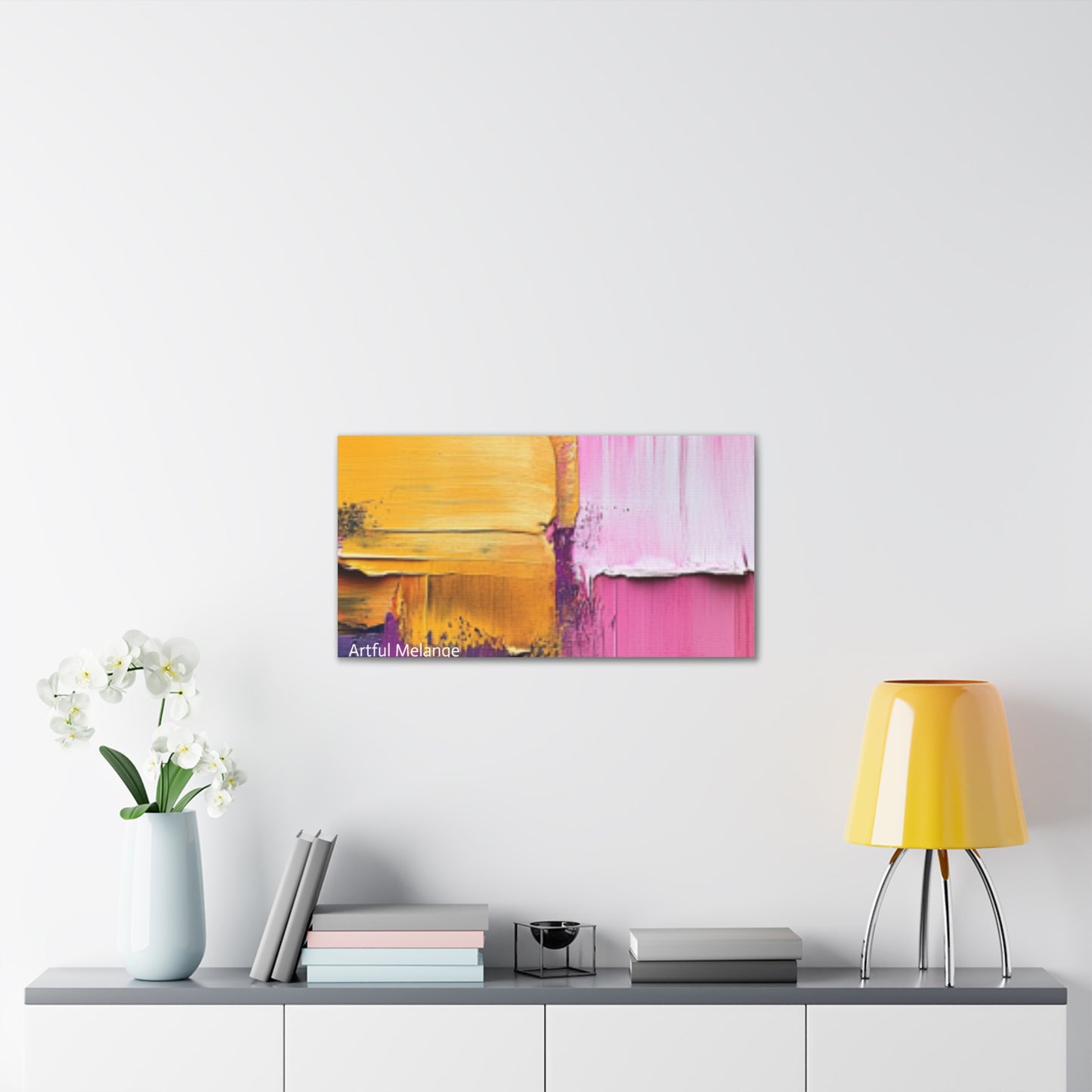 Acrylic Abstract Canvas Print - Homage to the Divine Nine/Gold Purple Pink and Green 5