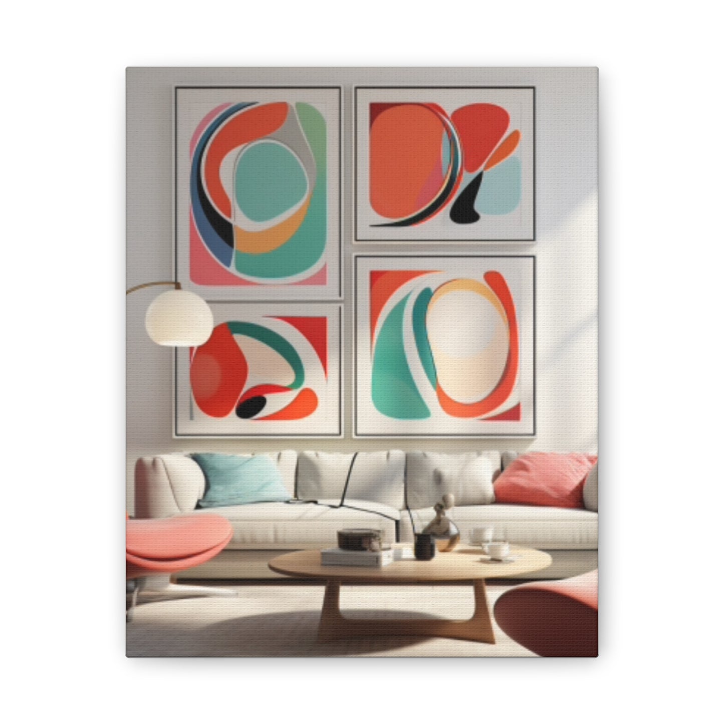 Timeless Elegance: Refined Pink Hues Canvas Print for Sophisticated Living Spaces