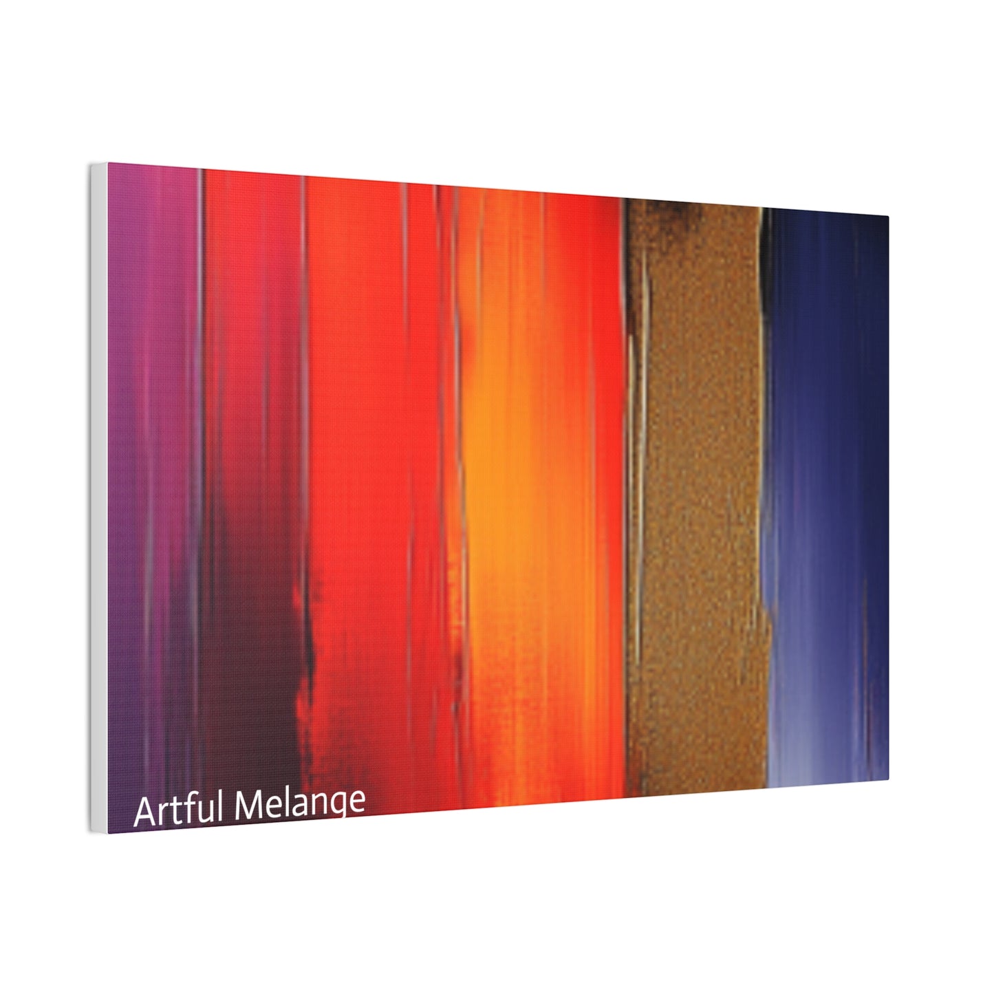 Acrylic Abstract Canvas Print - Homage to the Divine Nine/Red White Purple and Gold 3