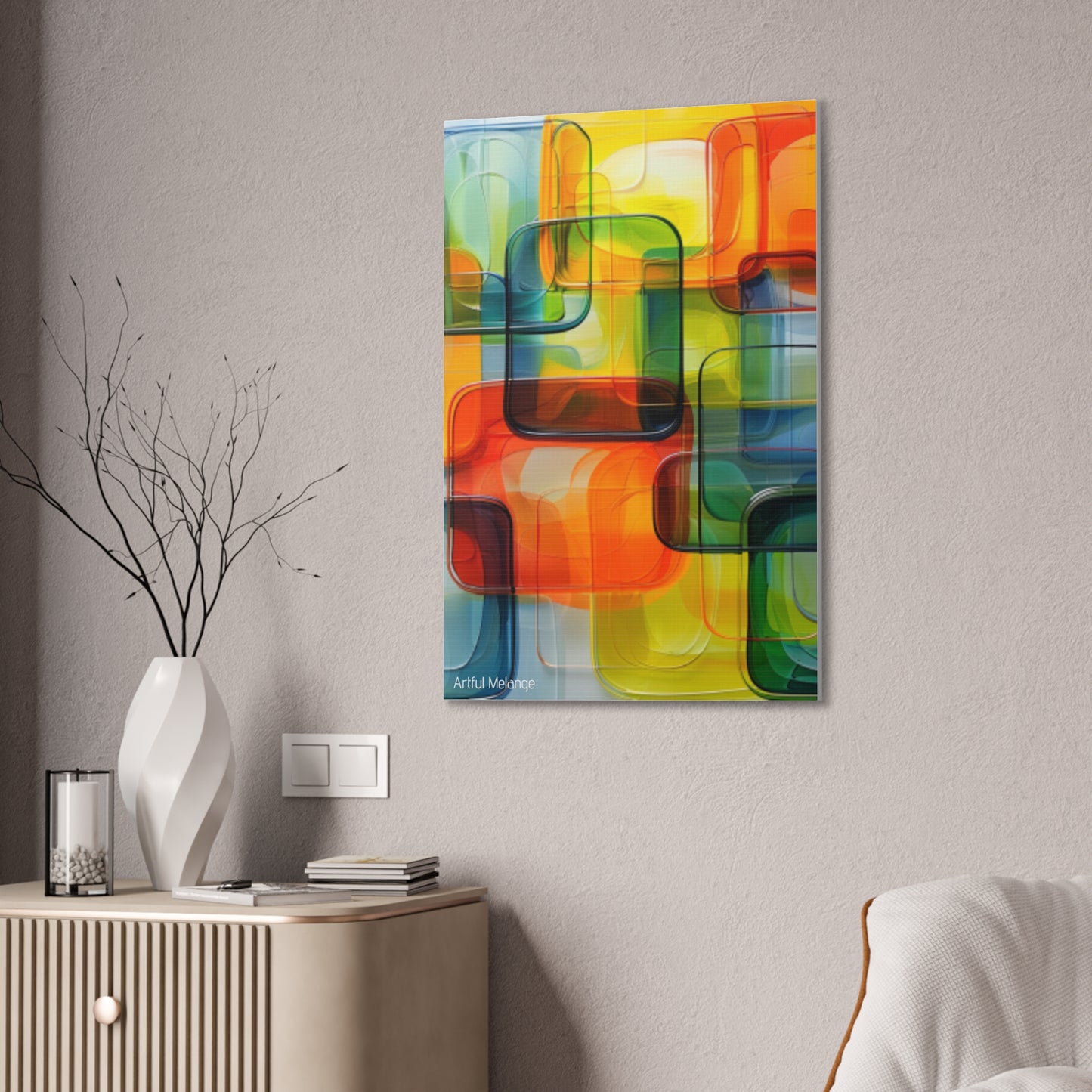 Primary Elegance: A Symphony of Sophistication Canvas Print